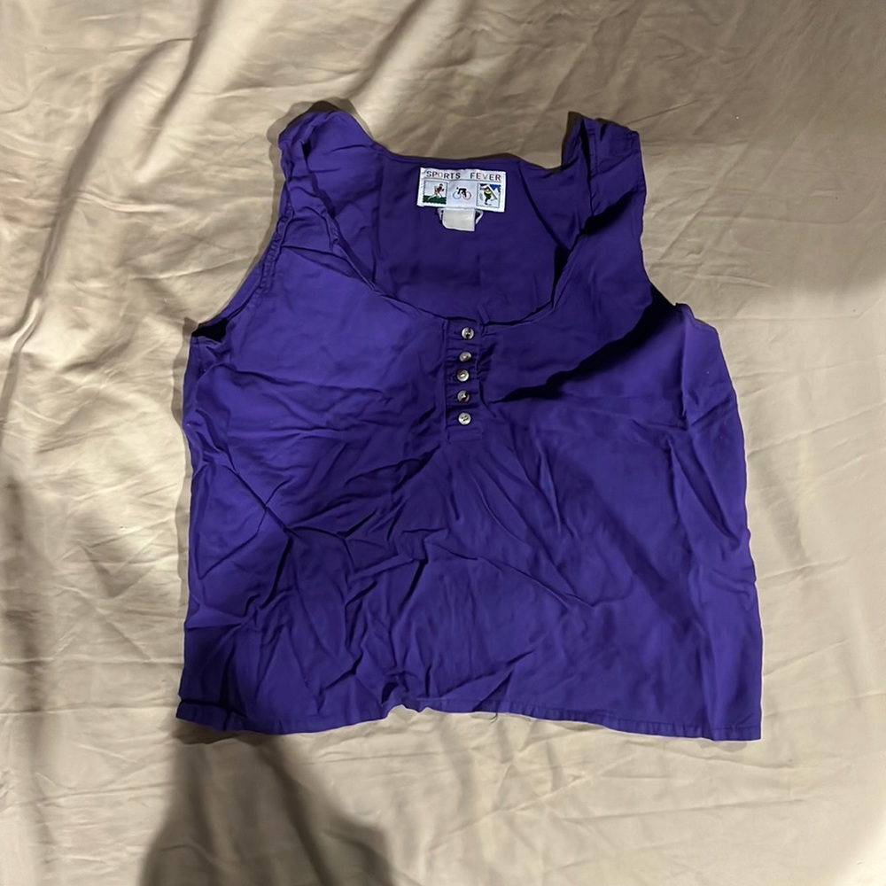 sports fever purple crop tank